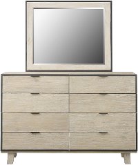 Contemporary Pearl White Dresser - Synchrony