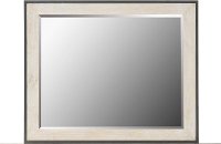 Contemporary Pearl White Mirror - Synchrony