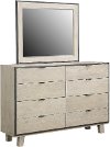 Contemporary Pearl White Mirror - Synchrony-2