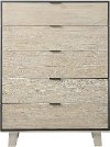 Contemporary Pearl White Chest of Drawers - Synchrony-1