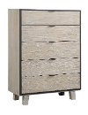 Contemporary Pearl White Chest of Drawers - Synchrony-3
