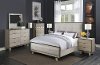 Clearance Contemporary Pearl White 6 Piece Queen Bedroom Set - Synchrony