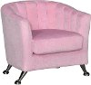 Plush Pink Contemporary Accent Chair - Teen