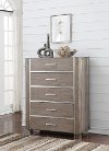 Contemporary Gray and Silver Chest of Drawers - Buena Vista