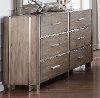 Clearance Contemporary Gray and Silver Dresser - Buena Vista