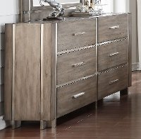 Contemporary Gray and Silver Dresser - Buena Vista