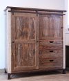 Pine Rustic Armoire - Antique