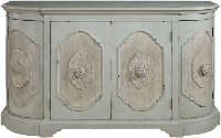 Wire Brushed Gray Credenza