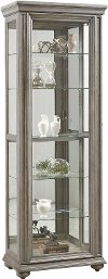 Clearance Weathered Gray Curio Cabinet