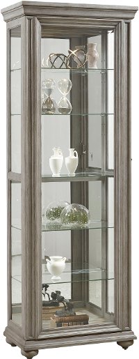 Weathered Gray Curio Cabinet