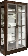 Clearance Mahogany and Nickel Curio Cabinet