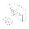 10381 Gray Maple Corner TV Stand for TVs up to 55 Inch - Noble -8