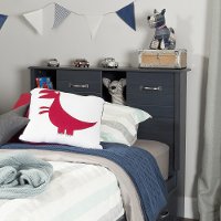 10360 Blueberry Twin Bookcase Headboard - Ulysses