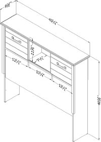 10360 Blueberry Twin Bookcase Headboard - Ulysses-6