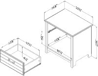 10363 Blueberry Drawer Nightstand - Ulysses -6