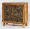 Brass and Wood 2 Door Chest