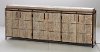 Wood and Metal 6 Door Sideboard