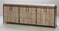 Wood and Metal 6 Door Sideboard