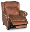 Coffee Bean Brown Leather Power Recliner - Hancock-2