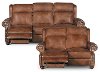 Coffee Brown Leather Power Reclining Living Room Set - Hancock-3
