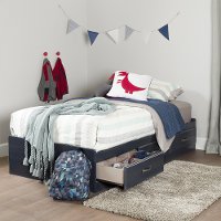 10364 Blueberry Twin Storage Platform Bed - Ulysses