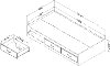 10364 Blueberry Twin Storage Platform Bed - Ulysses-6