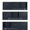 10365 Blueberry Full Size Bookcase Headboard - Ulysses -4