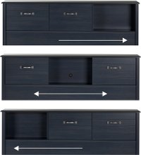 10365 Blueberry Full Size Bookcase Headboard - Ulysses -4