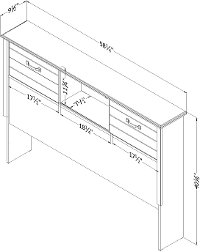 10365 Blueberry Full Size Bookcase Headboard - Ulysses -6