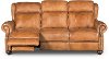 Whiskey Light Brown Leather Power Reclining Sofa - Hancock