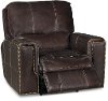 Clydesdale Dark Brown Leather-Match Power Recliner - Salinger-2