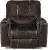 Clydesdale Dark Brown Leather-Match Power Recliner - Slinger