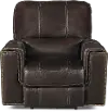 Slinger Clydesdale Dark Brown Leather-Match Power Recliner