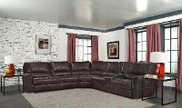 Dark Brown 6 Piece Power Reclining Sectional Sofa - Salinger