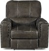 Twilight Charcoal Gray Leather-Match Power Recliner - Salinger-1