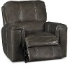 Twilight Charcoal Gray Leather-Match Power Recliner - Salinger-2