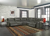 Charcoal Gray 5 Piece Power Sectional Sofa - Salinger