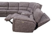 Gray Tailored 6 Piece Power Reclining Sectional Sofa - Rock Quarry-4