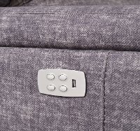 Gray Tailored 6 Piece Power Reclining Sectional Sofa - Rock Quarry-6