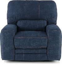 Indigo Blue Power Recliner - Rock Quarry
