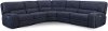 Indigo Blue 5 Piece Reclining Sectional Sofa - Rock Quarry