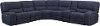 Indigo Blue 6 Piece Reclining Sectional - Rock Quarry-1