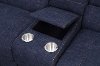 Indigo Blue 6 Piece Reclining Sectional - Rock Quarry-4