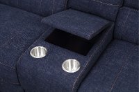 Indigo Blue 6 Piece Reclining Sectional Sofa - Rock Quarry-4