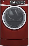 GFD49GRPKRR GE 8.3 cu. ft. Capacity RightHeight Design Front Load Gas Dryer with Steam - Red