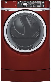GFD49GRPKRR GE RightHeight Gas Dryer with Steam - 8.3 cu. ft. Red
