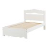 10075 White Wash Twin Bed Set (39 Inch) - Lily Rose -7