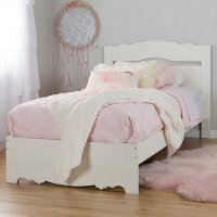 10075 White Wash Twin Bed Set (39 Inch) - Lily Rose