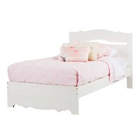 10075 White Wash Twin Bed Set (39 Inch) - Lily Rose -2