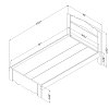 10075 White Wash Twin Bed Set (39 Inch) - Lily Rose -4